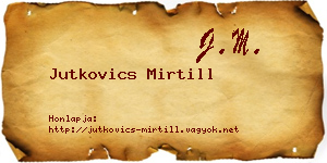 Jutkovics Mirtill névjegykártya